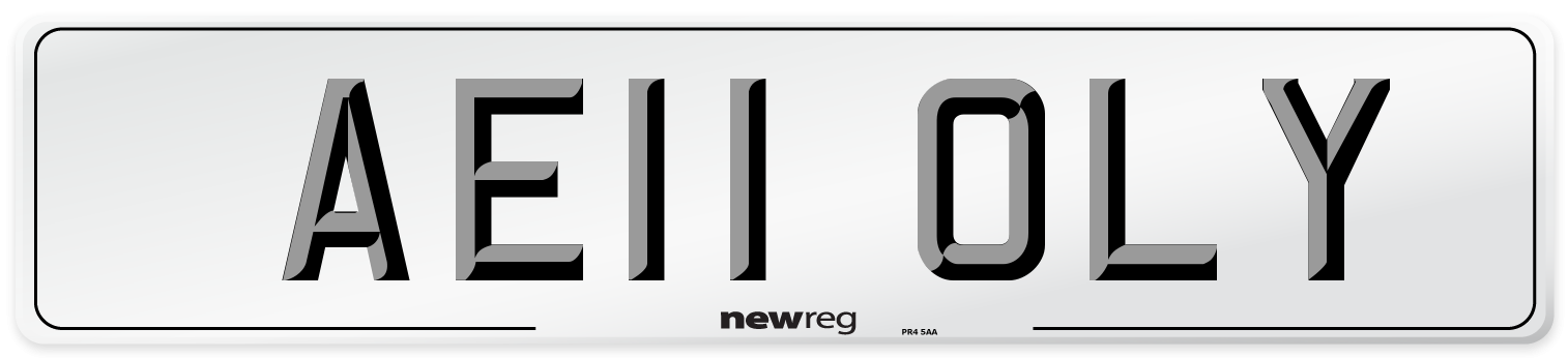AE11 OLY Number Plate from New Reg